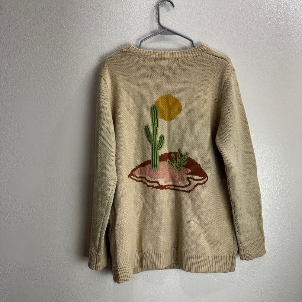 Miss Sparkling Vintage Cactus Sweater Womens Size Large - Picture 2 of 10